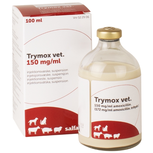 Trymox vet injektionsvätska 150 mg/ml 100 ml