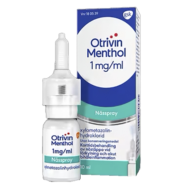 Otrivin® Menthol nässpray (utan konserveringsmedel) 1 mg/ml 10 ml