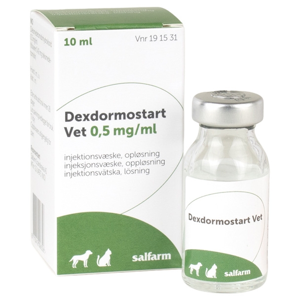 Dexdormostart Vet, injektionsvätska, lösning 0,5 mg/ml 10 ml