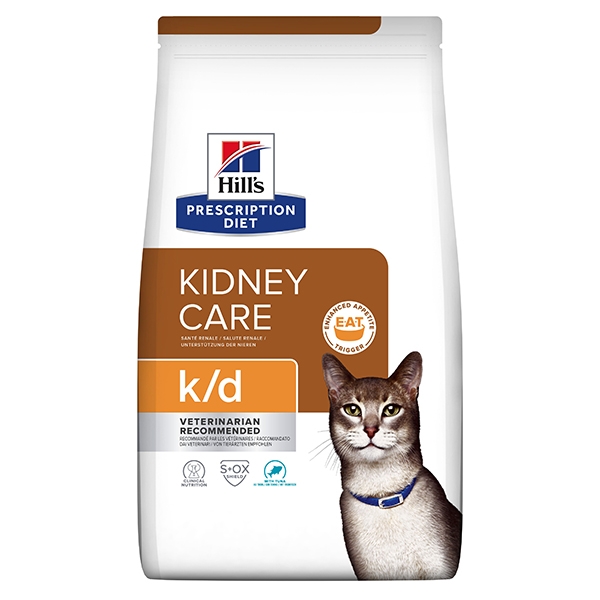 Hill's PRESCRIPTION DIET k/d Kidney Care tørrfôr til katt med tunfisk 3kg pose