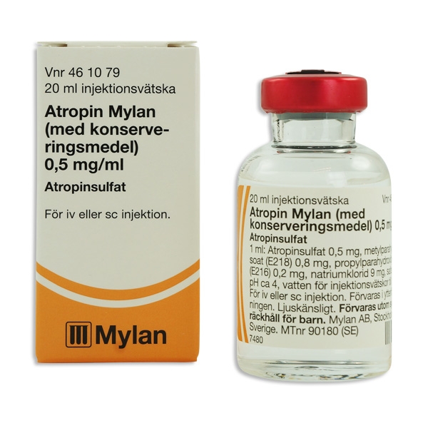 Atropin Mylan 0,5 mg/ml 20 ml