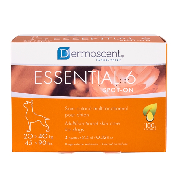 Dermoscent Essential 6 spot-on hund 20-40 kg 4 pipetter på 2,4 ml /pakke