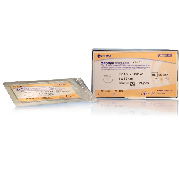 Monolac Lila 4/0 HR-22 75 cm /24