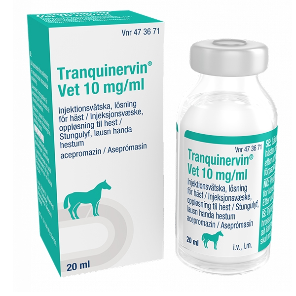 Tranquinervin vet 10 mg/ml injektionsvätska 20 ml