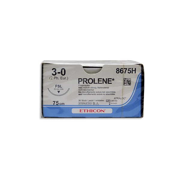 Prolene 8675H blå 3/0 OS nål FSL 75 cm /36