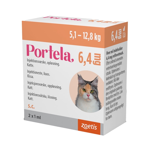 Portela injektionsvätska 6,4 mg 2 x 1 ml