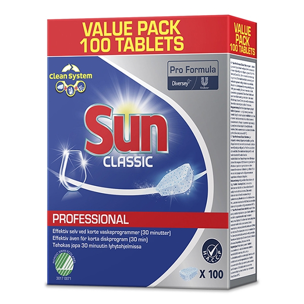 Maskinoppvaskmiddel Sun professional tabletter /100