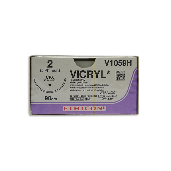 Vicryl V1059H lila 2 OS nål CPX 90 cm /36