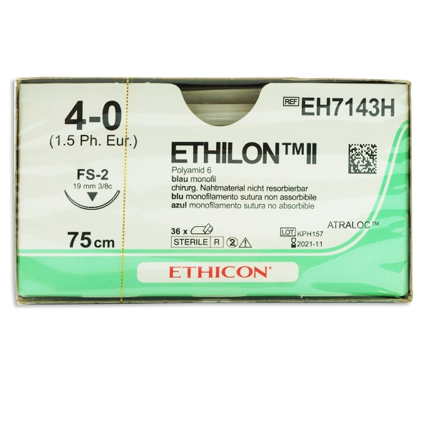 Ethilon II EH7143BH 4/0 OS nål FS-2 75 cm /36