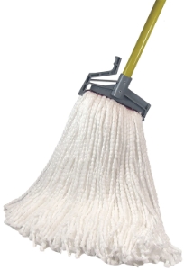 Economy Microfiber Wet Mop - White, Medium